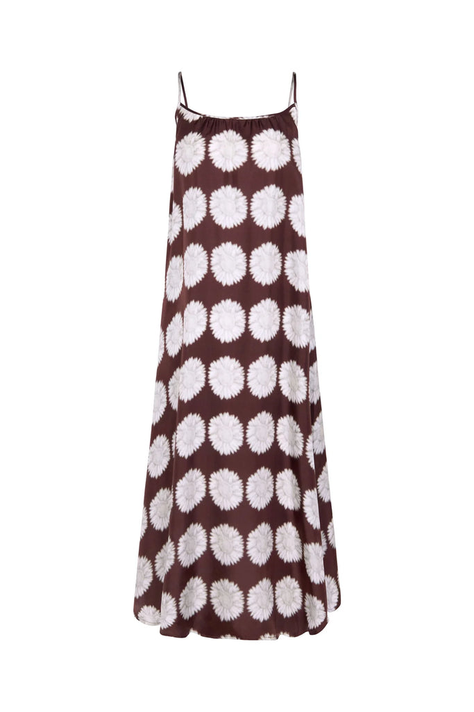 ASCENO~ Napoli sunflower silk sundress