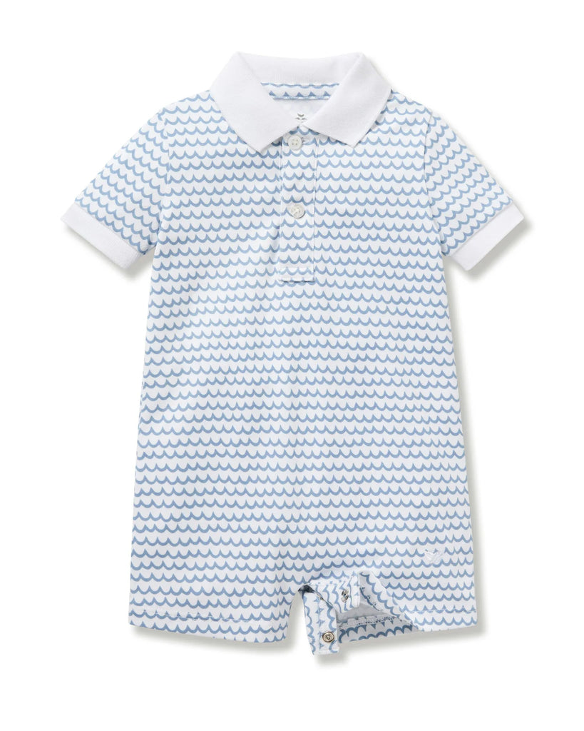 PETITE PLUME~ Baby boy play romper with collar