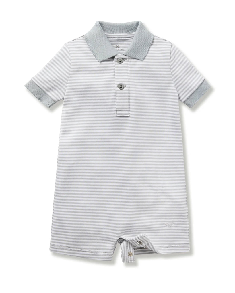 PETITE PLUME~ Baby boy play romper with collar
