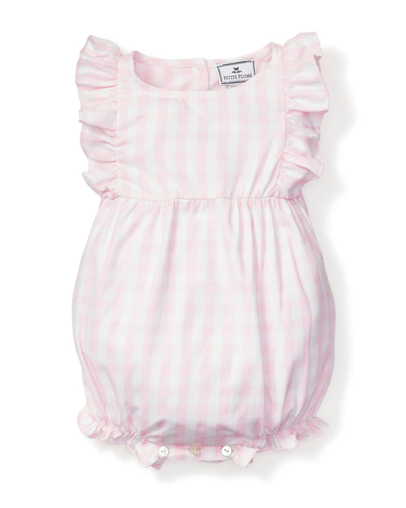 PETITE PLUME~ Baby twill ruffled romper