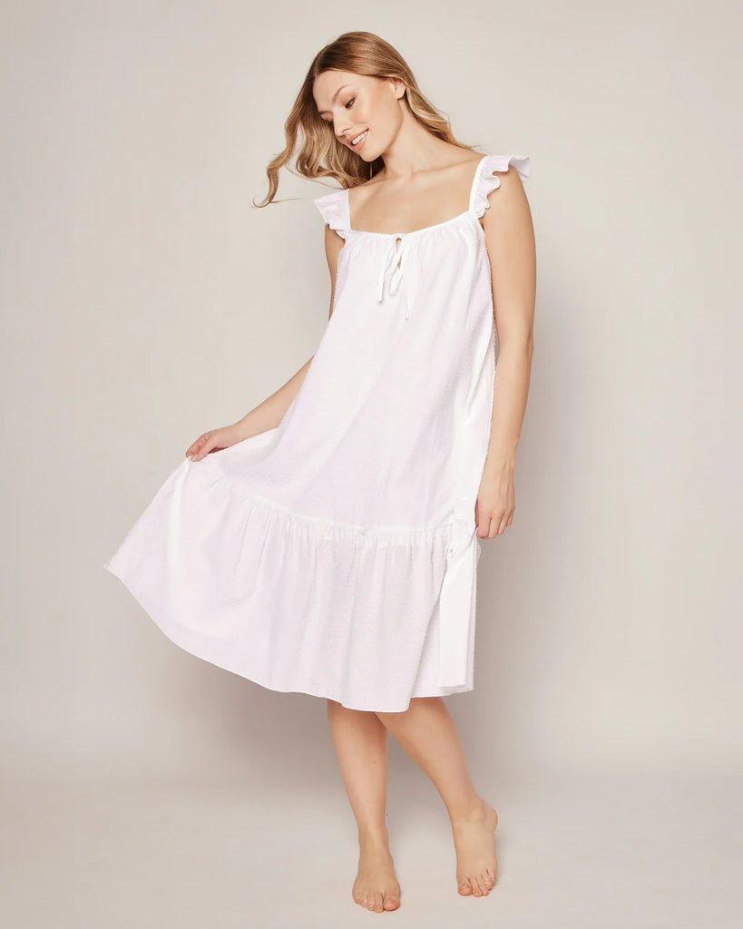 PETITE PLUME~ Swiss dot celeste nightgown