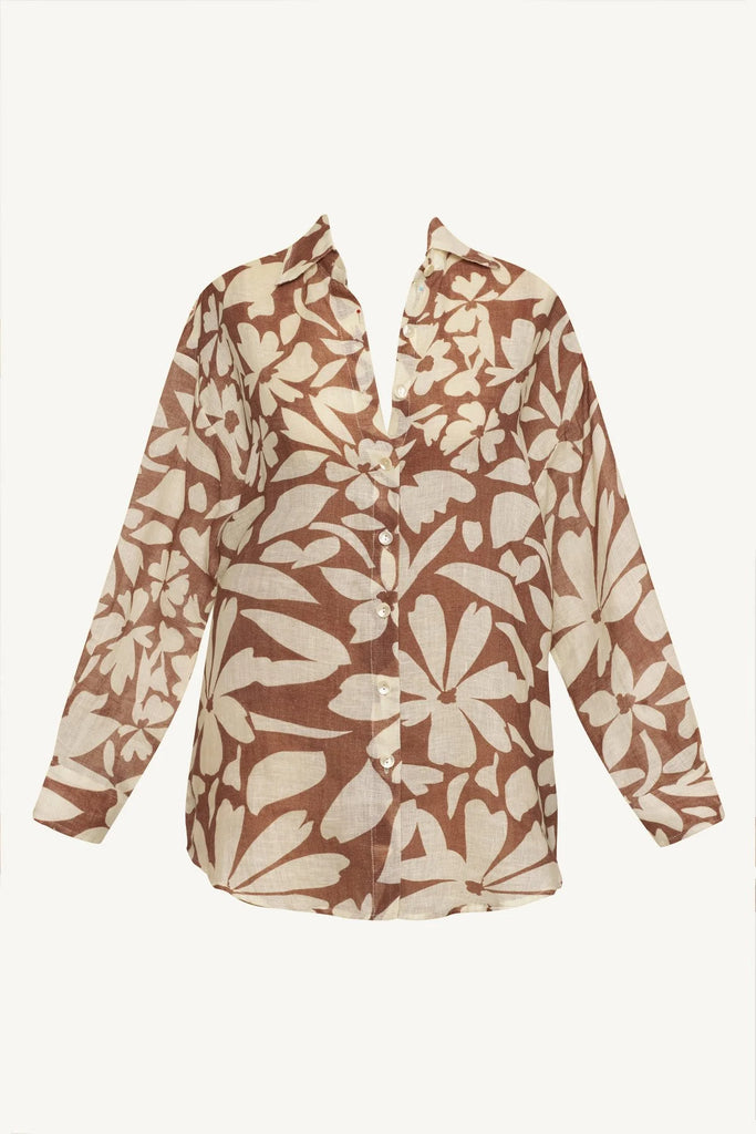 VITAMIN A~Playa linen boyfriend shirt