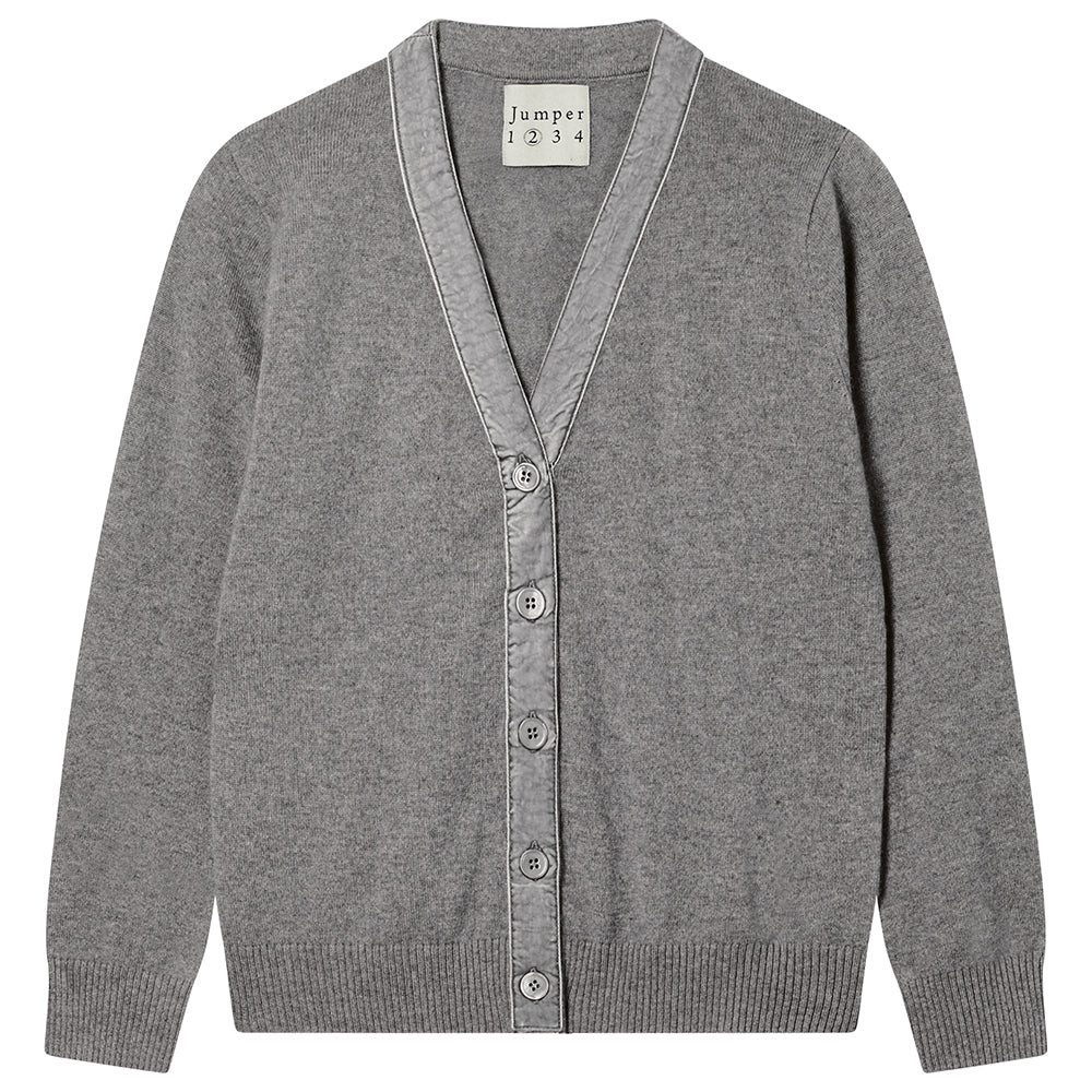 JUMPER 1234~ Velvet trim little cardigan