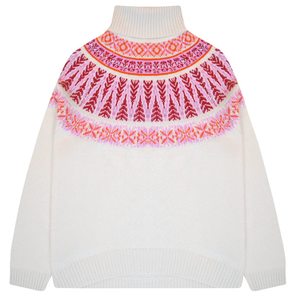 JUMPER 1234~ Fairisle roll collar