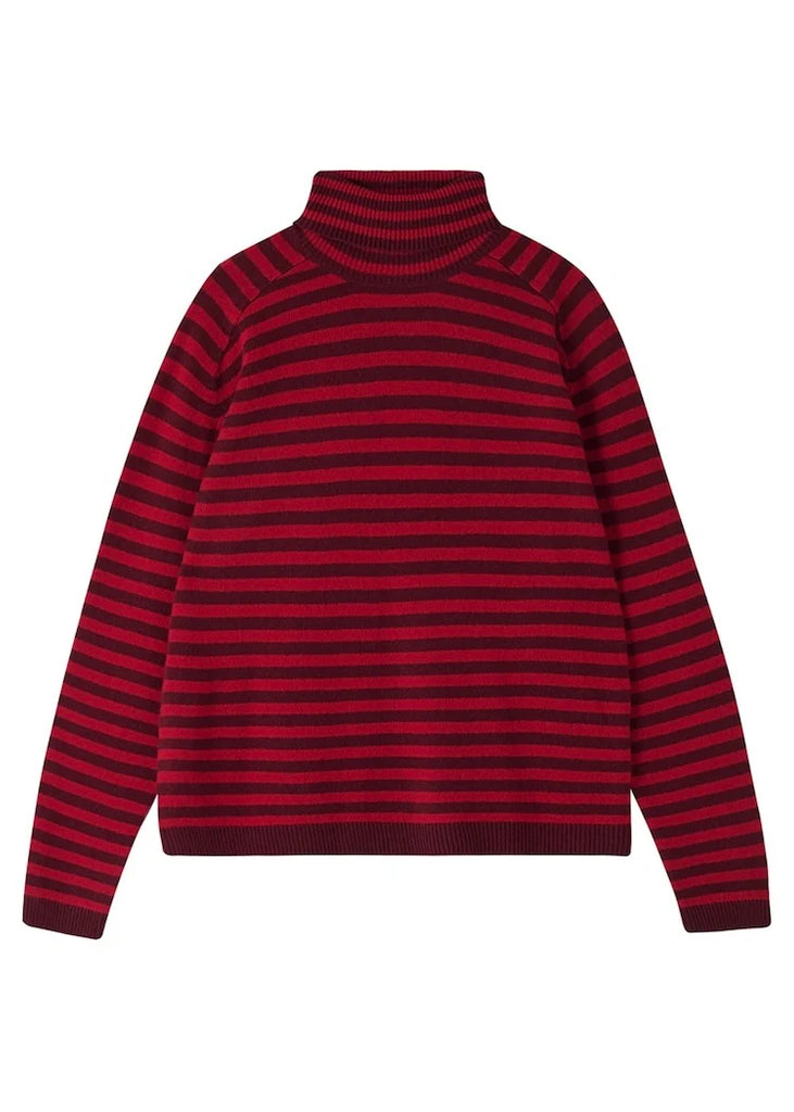 JUMPER 1234~ Narrow stripe roll collar