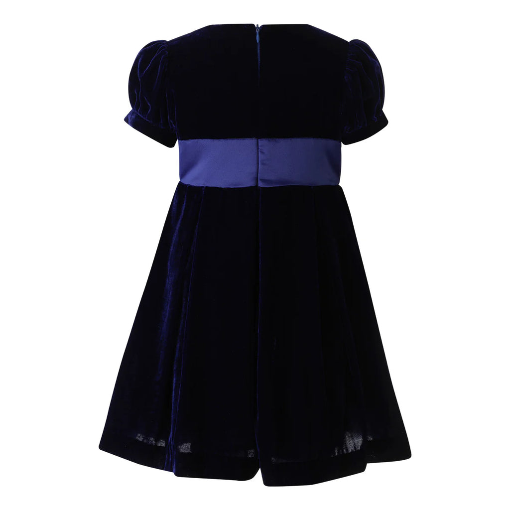 RACHEL TILEY~ Crushed velvet bow dress