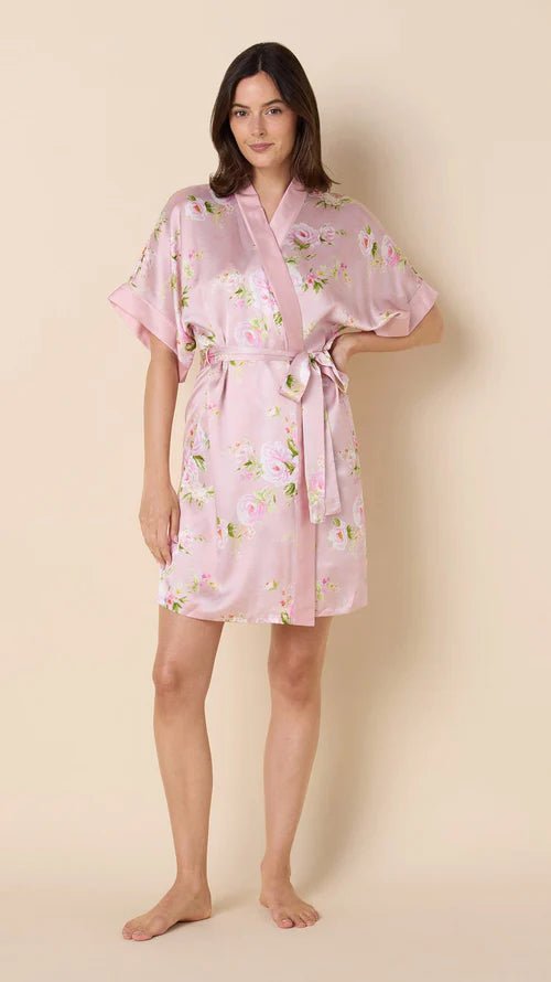 THE CAT’S PAJAMAS~ Eden rose silk robe