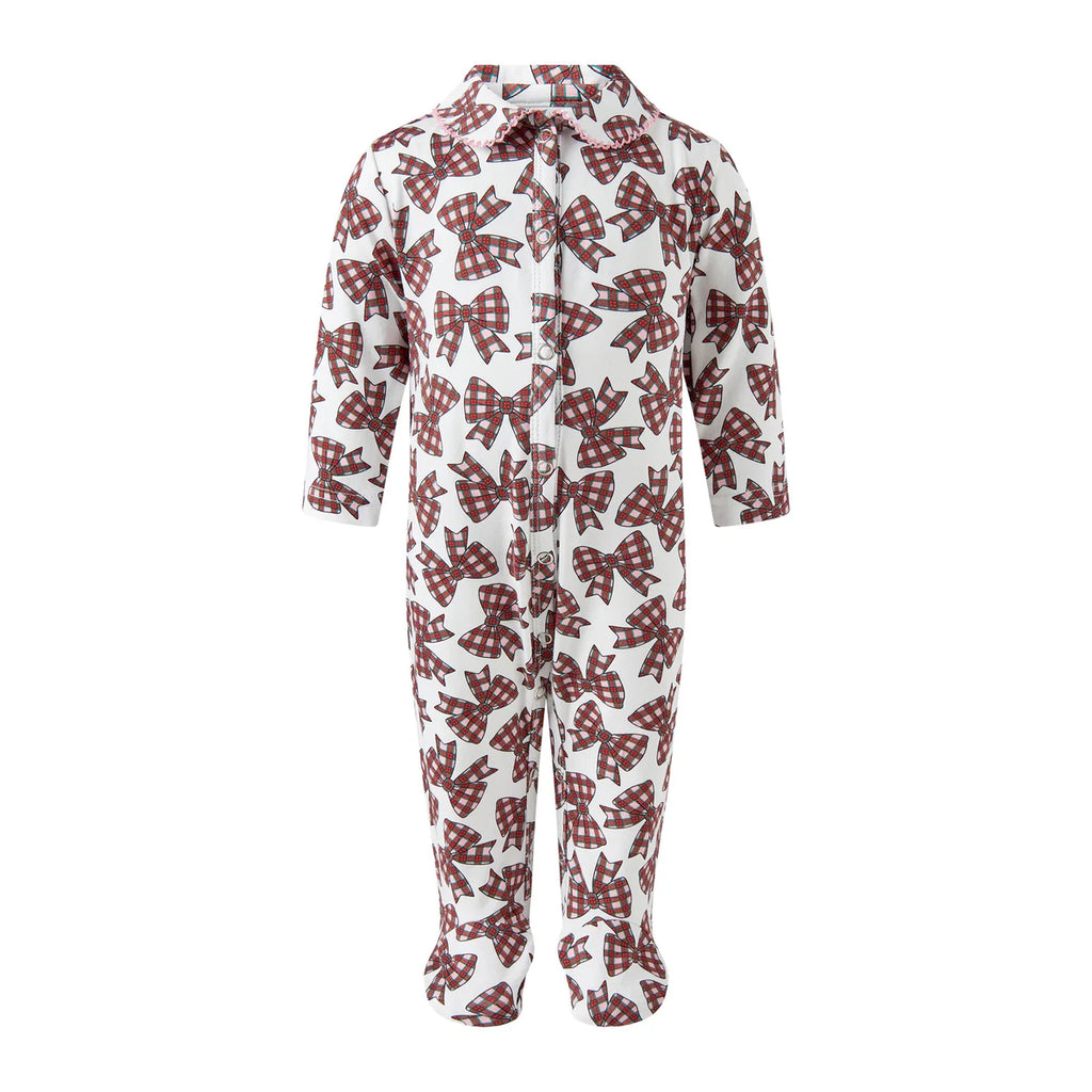 RACHEL RILEY~ Tartan bow /Gingerbread babygro