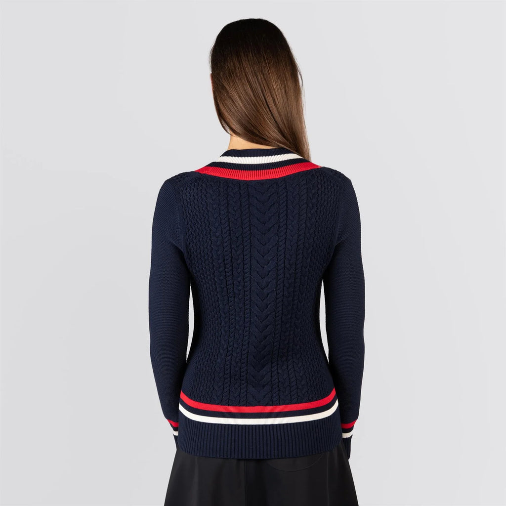 TILLEY~ Preppy deep v sweater