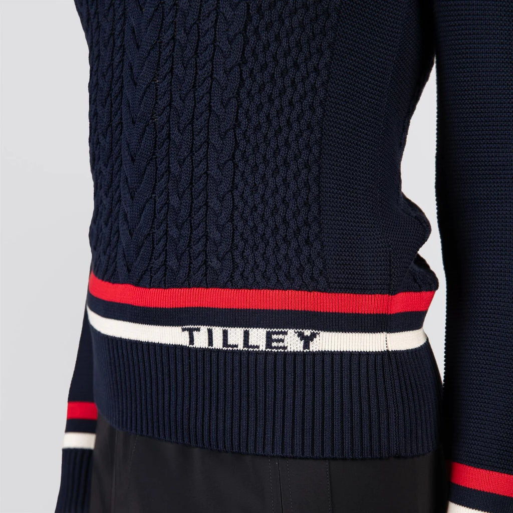 TILLEY~ Preppy deep v sweater