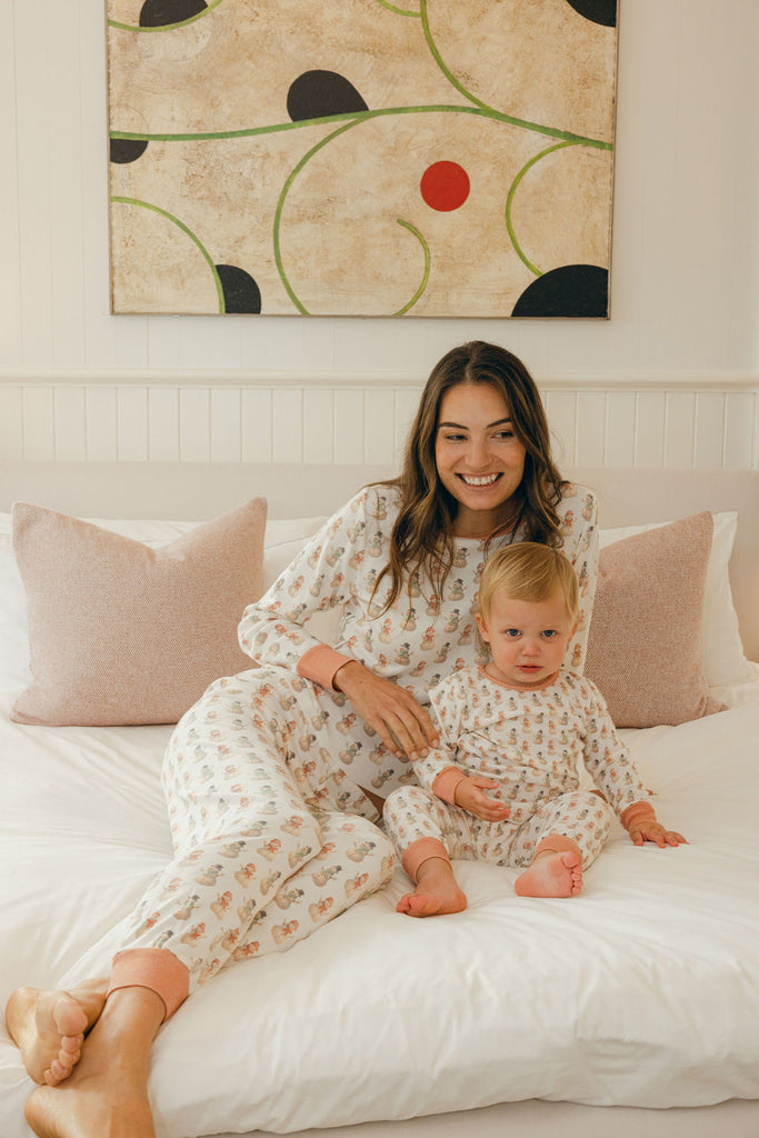 Polkadot JOGGER - Vintage Snowman Print