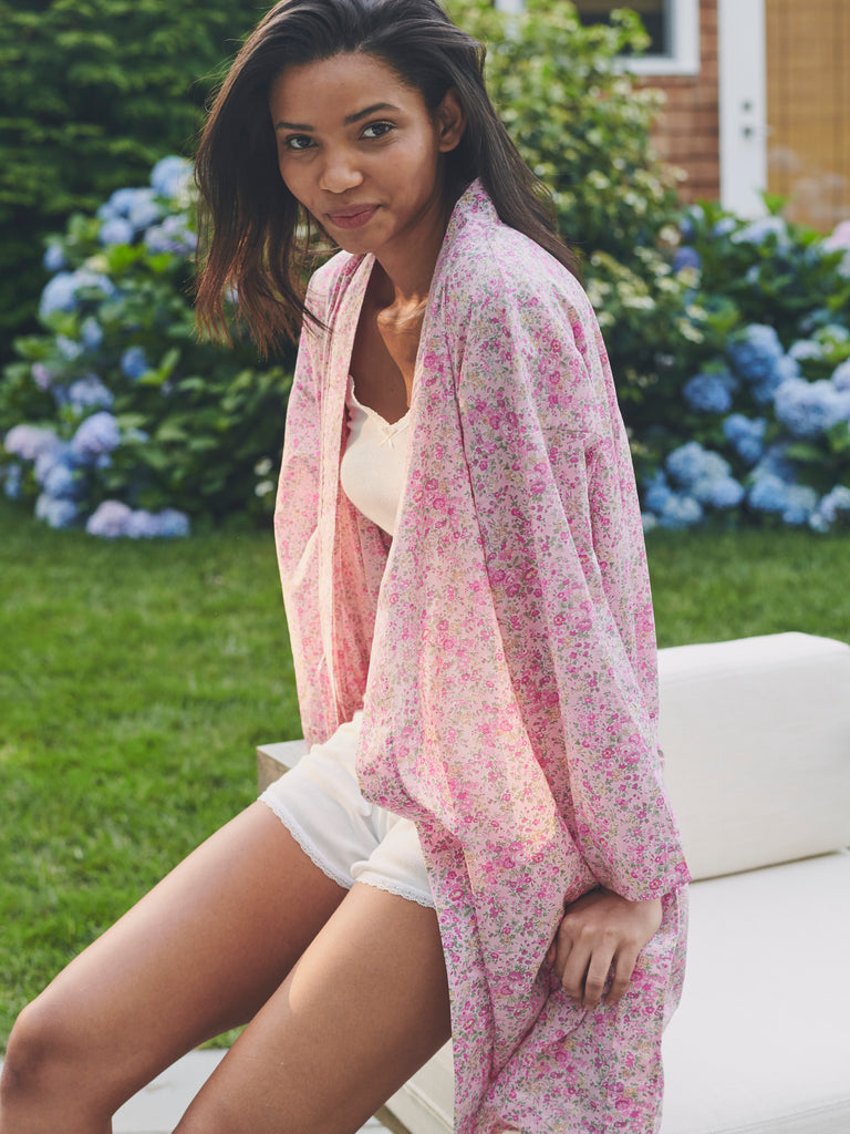 Polkadot LIBERTY KIMONO ROBE - Floral # 11