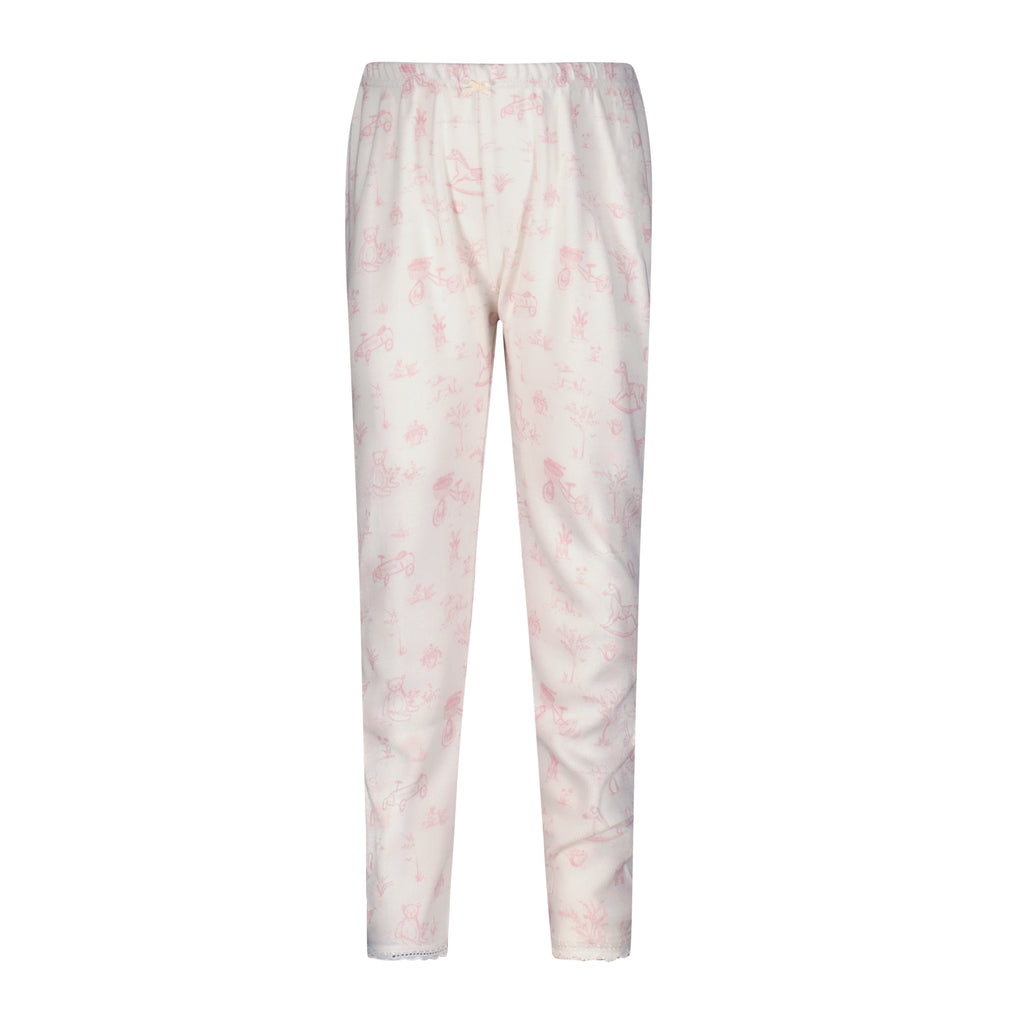 Polkadot GIRLS & BABY SET Crew LS & Pant - Pink Toile Print