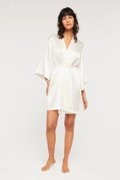 GINIA~ Silk wrap robe