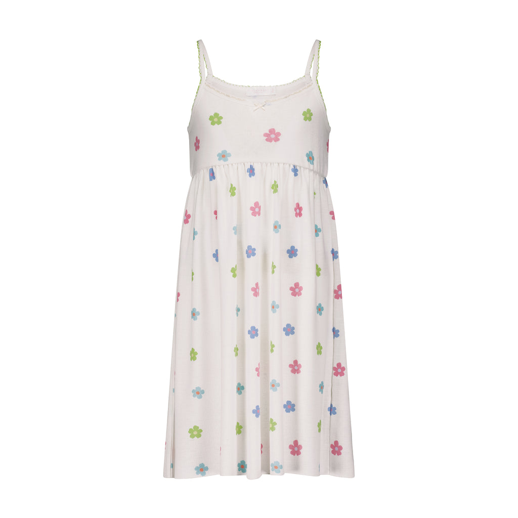 Polkadot GIRLS BABYDOLL GOWN - Twiggy Flower Print
