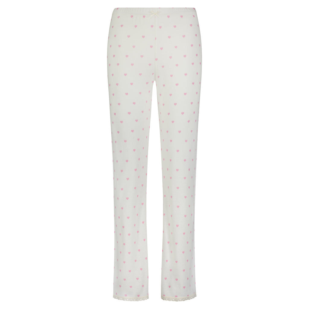 Polkadot CROP PANT - Pink Hearts Print
