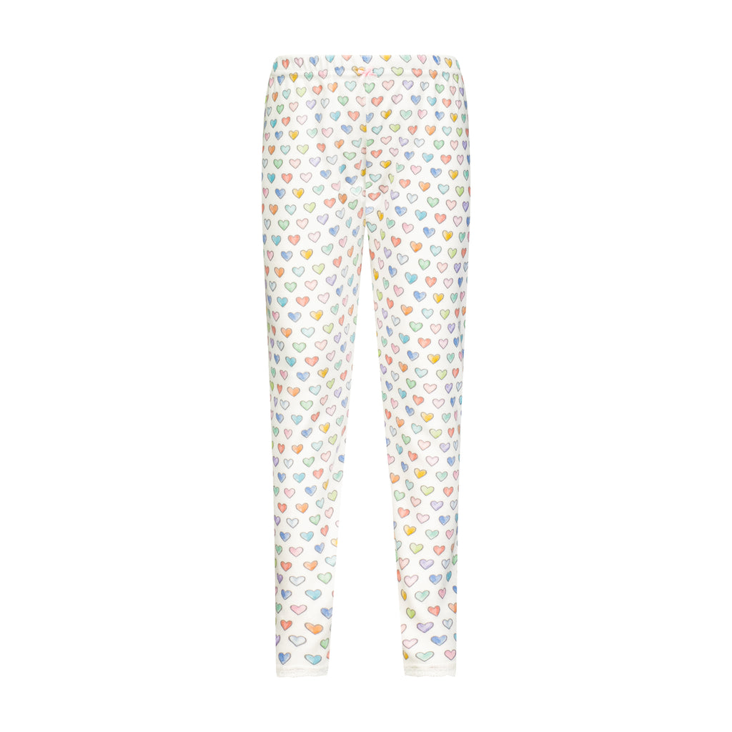 Polkadot GIRLS PANT - Rainbow Hearts Print
