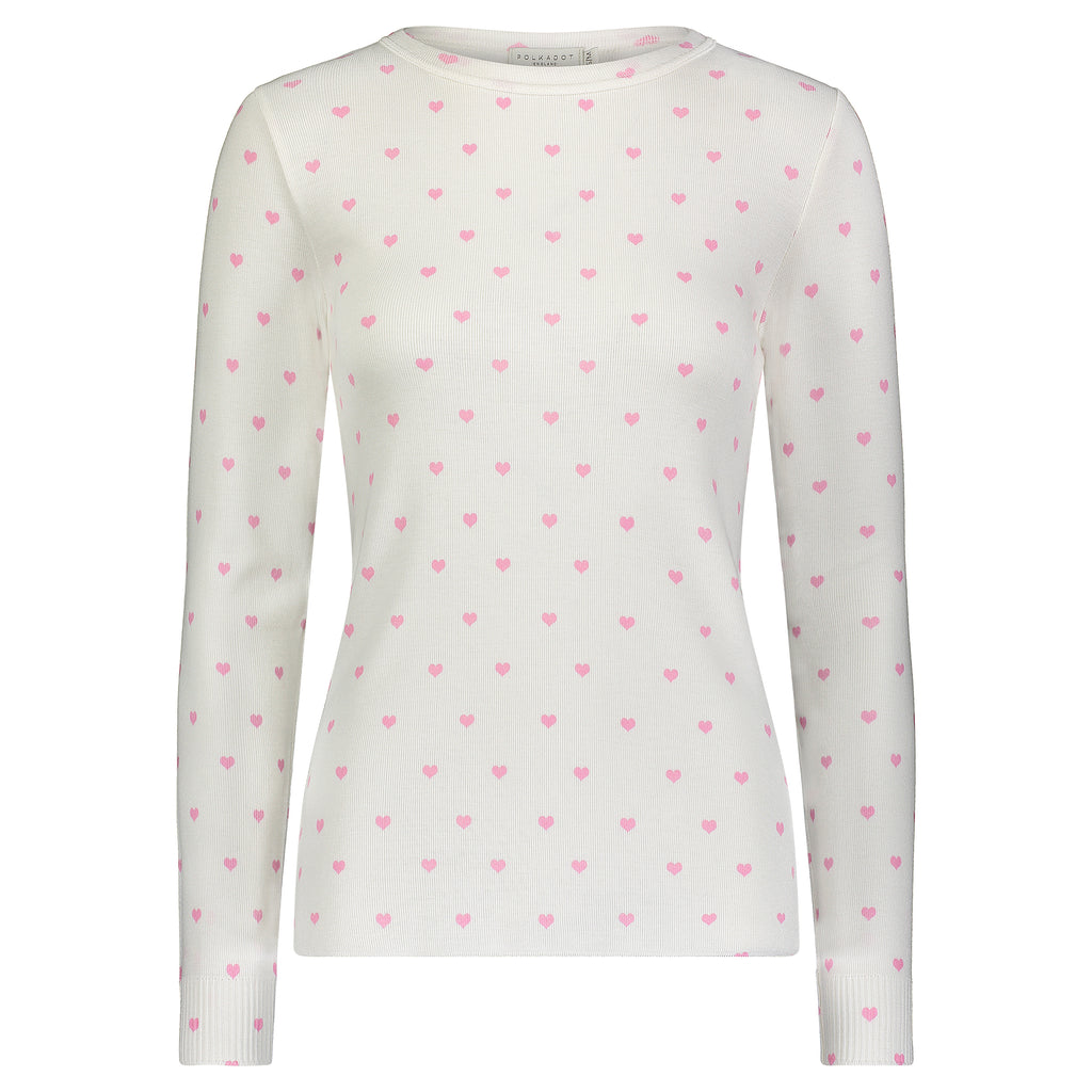 Polkadot RACHEL SLOUCHY - Pink Hearts Print