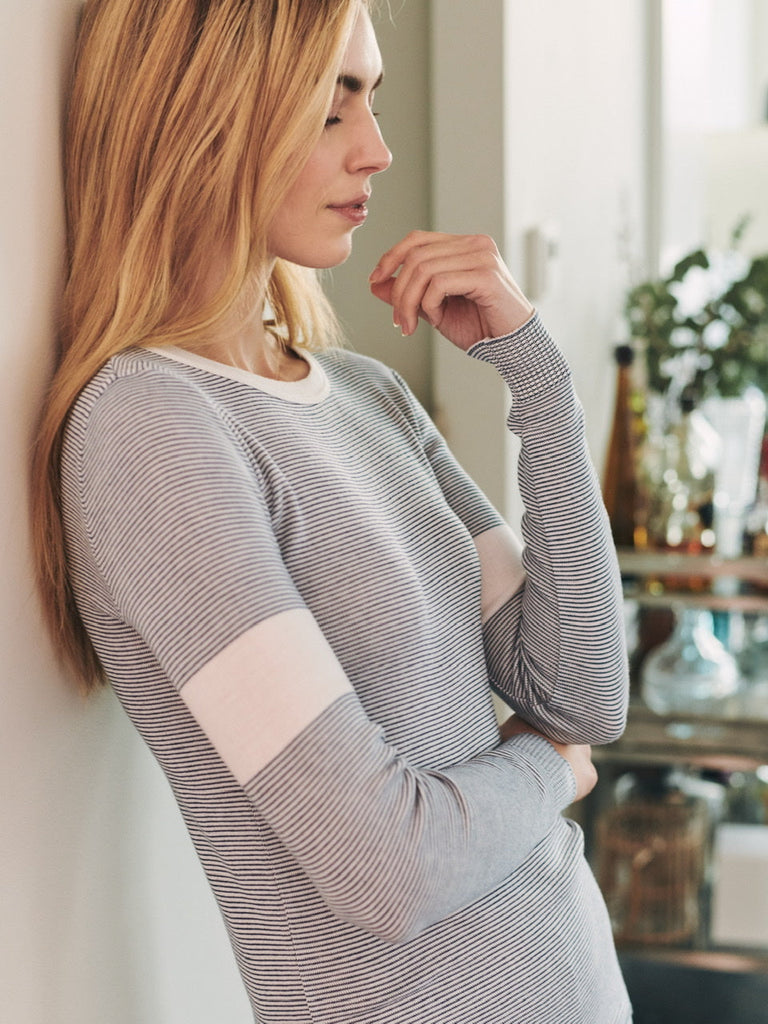 Polkadot SOPHIA SLOUCHY - Navy Skinny Stripe -Restocked