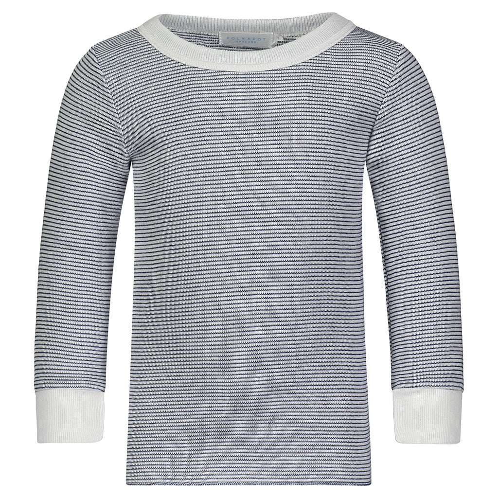 Polkadot BOYS & BABY CREW Long Sleeve - Navy Skinny Stripe -Restocked