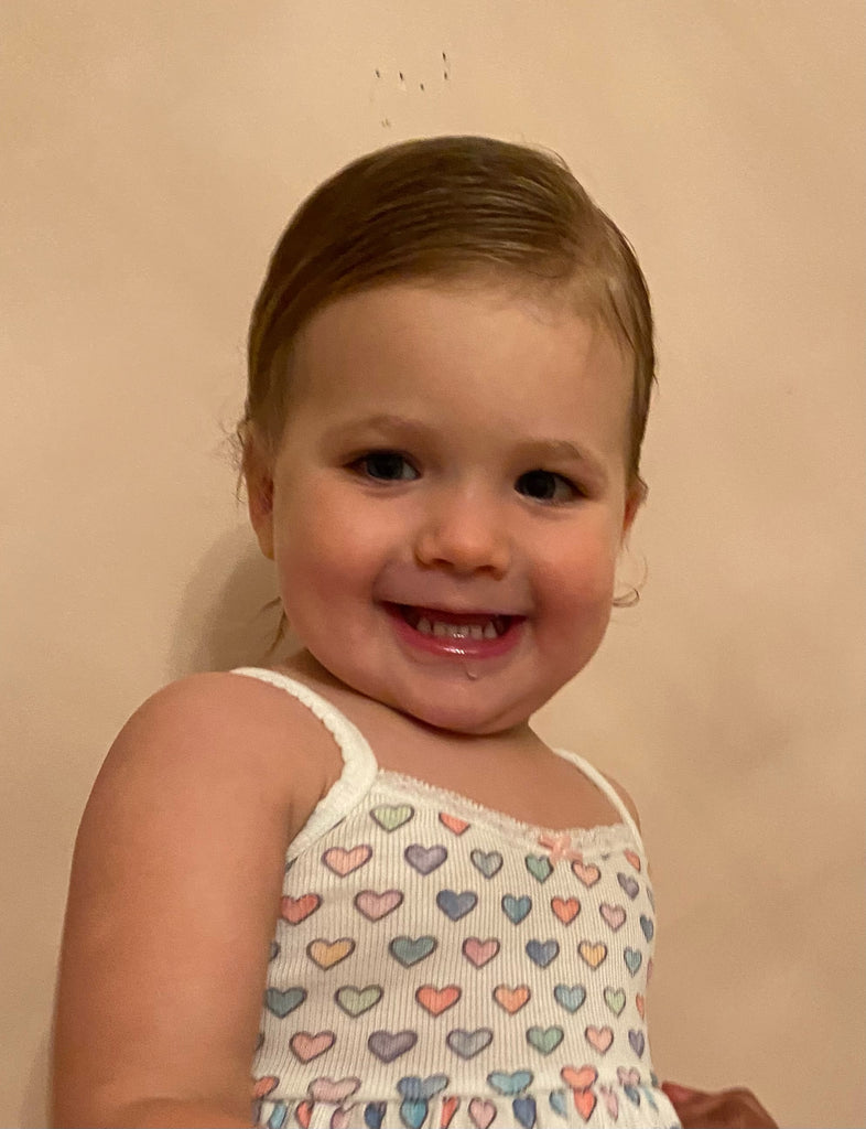 Polkadot GIRLS BABYDOLL GOWN - Rainbow Hearts Print