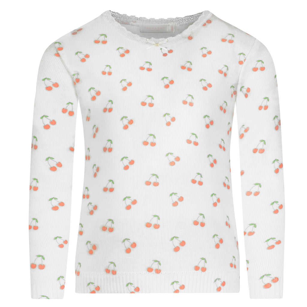 Polkadot GIRLS & BABY CREW Long Sleeve - Cherry Print