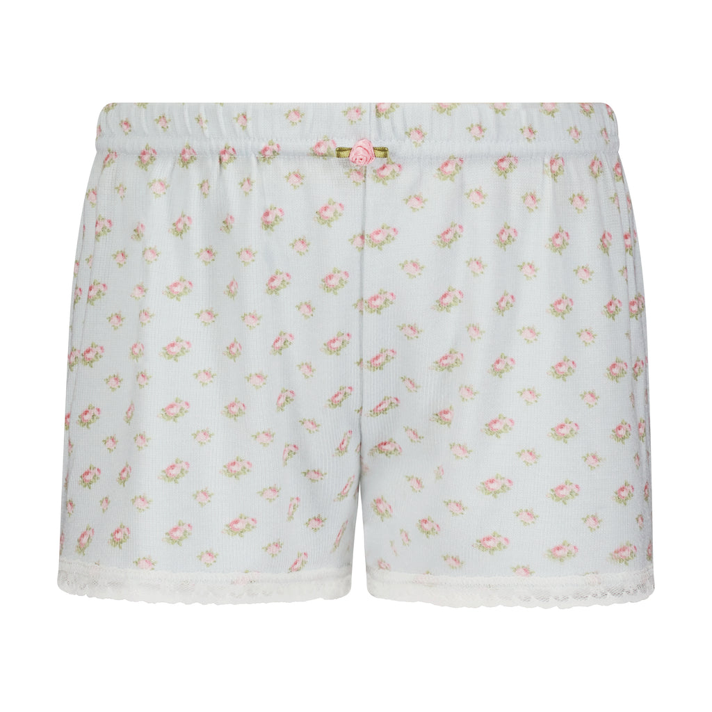Polkadot GIRLS SHORT - Blue Ciel Ditsy Rose Print
