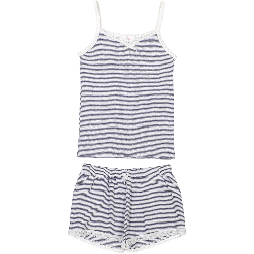 Polkadot GIRLS CAMI - Navy Skinny Stripe -Restocked