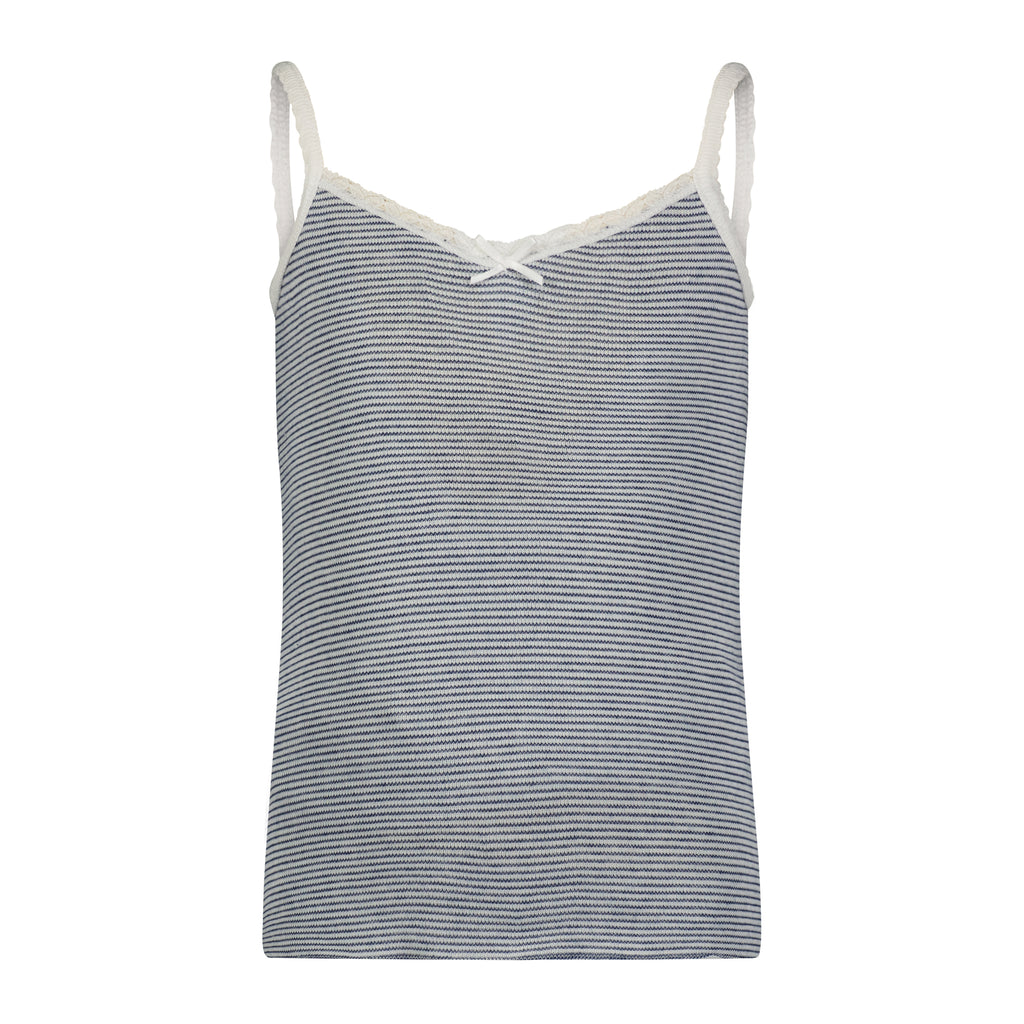 Polkadot GIRLS CAMI - Navy Skinny Stripe -Restocked