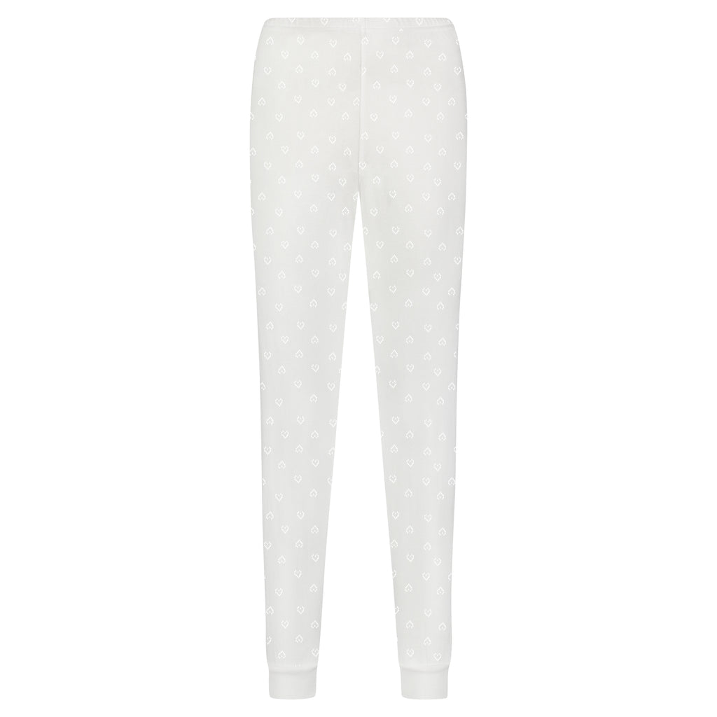 Polkadot JOGGER - Pearl White Hearts Pointelle