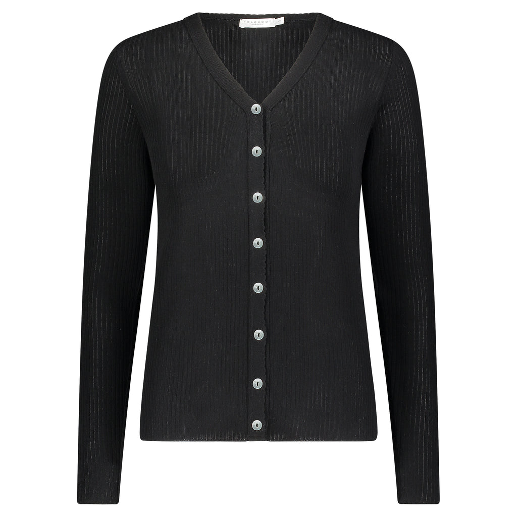 Polkadot JANE SLOUCHY RIB PJ SET ~ BLACK