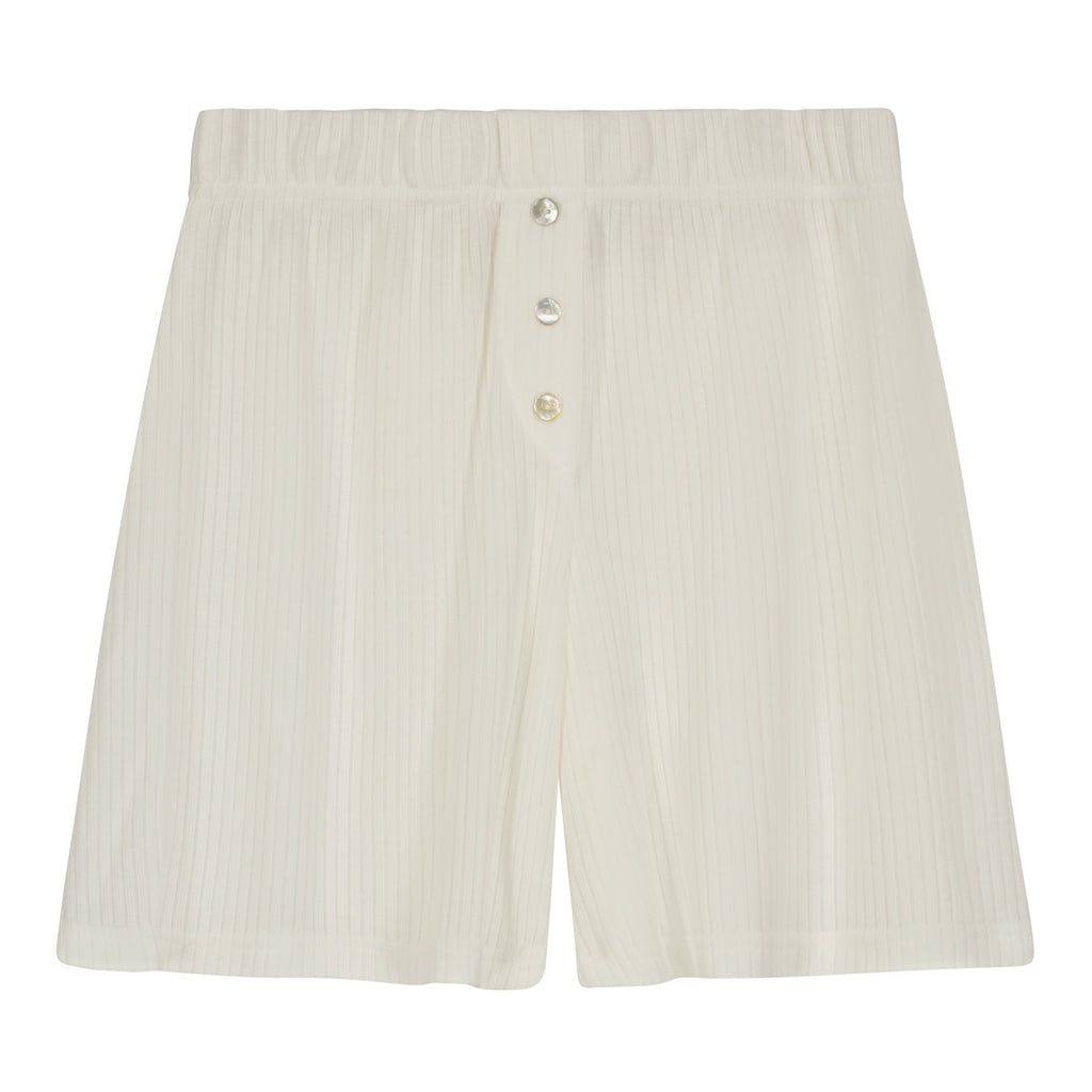 Polkadot MARA SLOUCHY RIB SHORT SET ~ CREAM