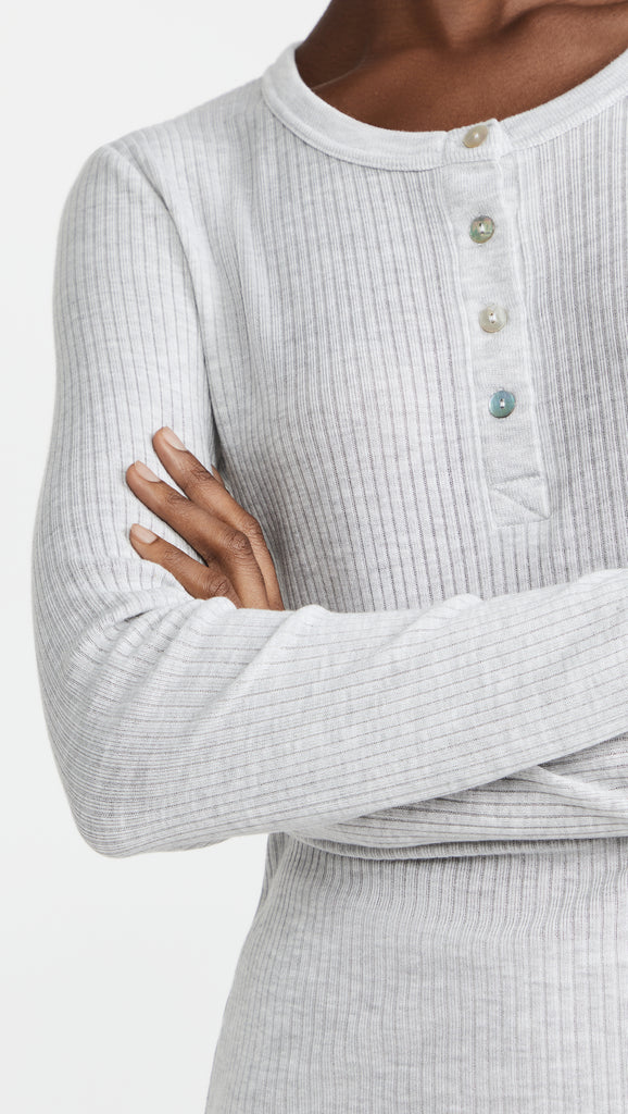 Polkadot MARA SLOUCHY RIB SHORT SET ~ HEATHER GREY