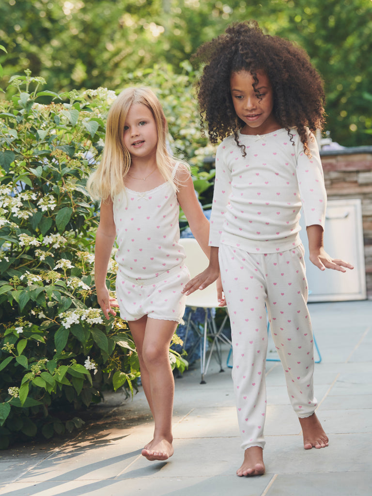 Polkadot GIRLS & BABY PANT - Pink Hearts Print