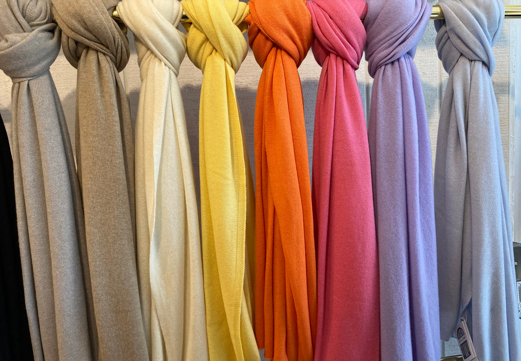RICHARD GRAND ~ Scarf flat knit 100%cashmere la