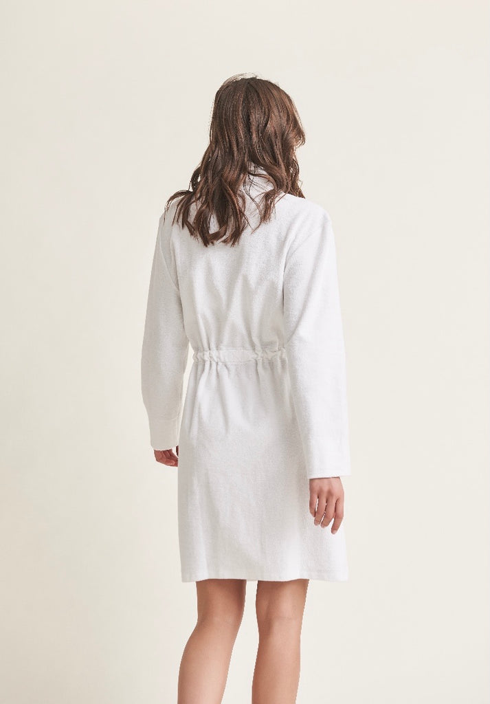 SKIN ~French terry robe w attached belt