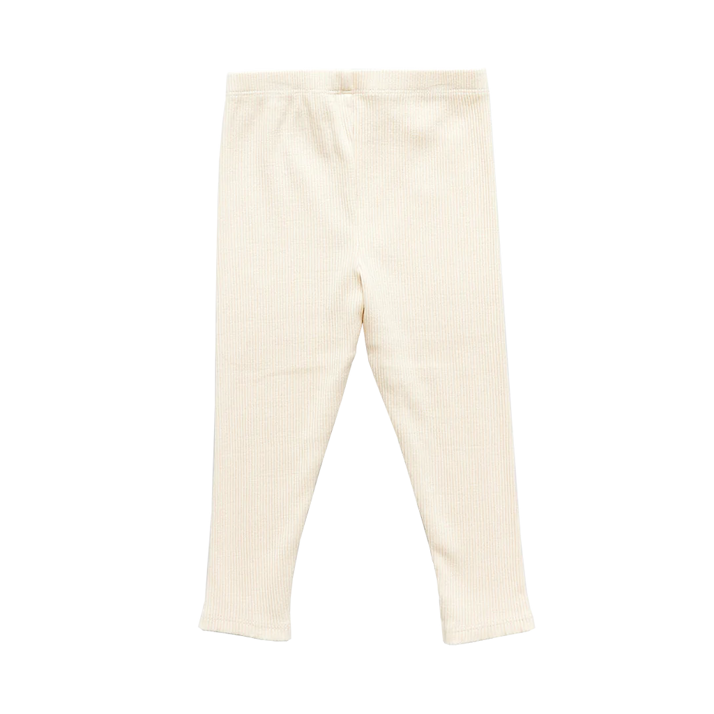 PINK CHICKEN~ Ivory ribbed legging