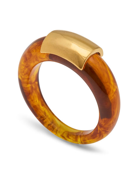 LUCAS JACK~ Resin ring with gold center piece R43
