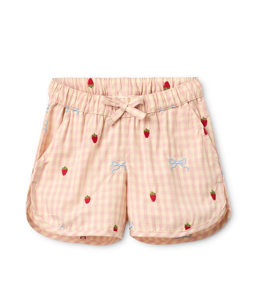 FLOESS~Dolly pink gingham bow short