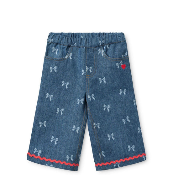 FLOESS~ Eva denim bow pants