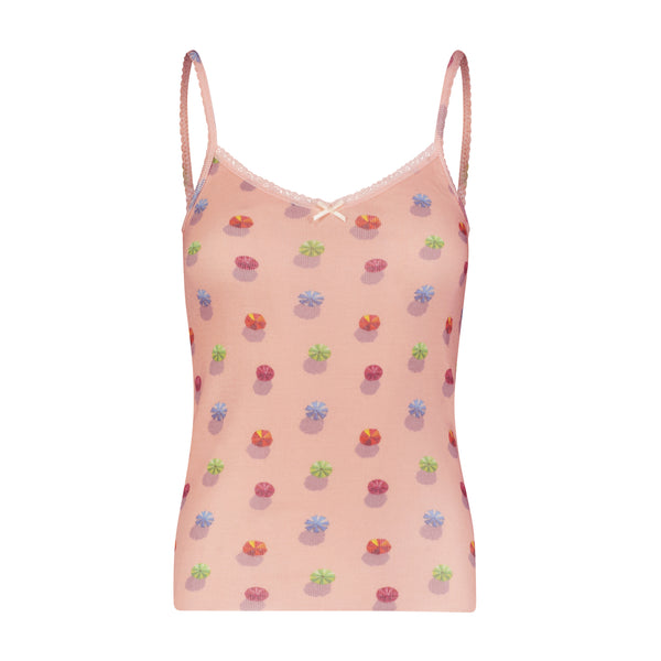 Polkadot Patti Cami - Beach Umbrella Print
