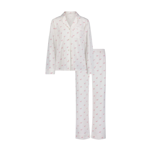 Polkadot CHARLEY Pajama Set in PINK SHEEP Print -NEW COLOR