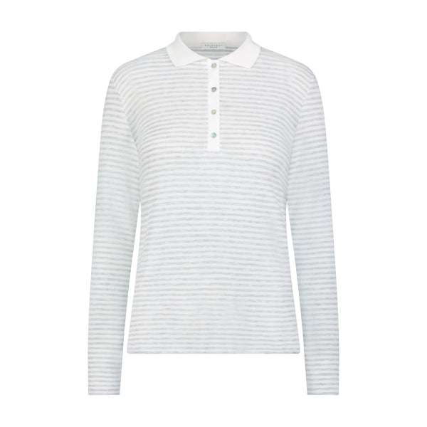 Polkadot CHRIS SLOUCHY POLO - Grey Sailor Stripe