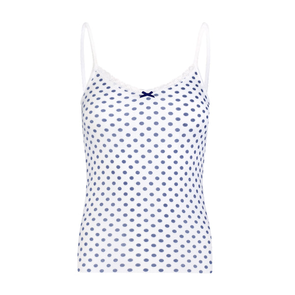 Polkadot Patti Cami - Navy Dot Print