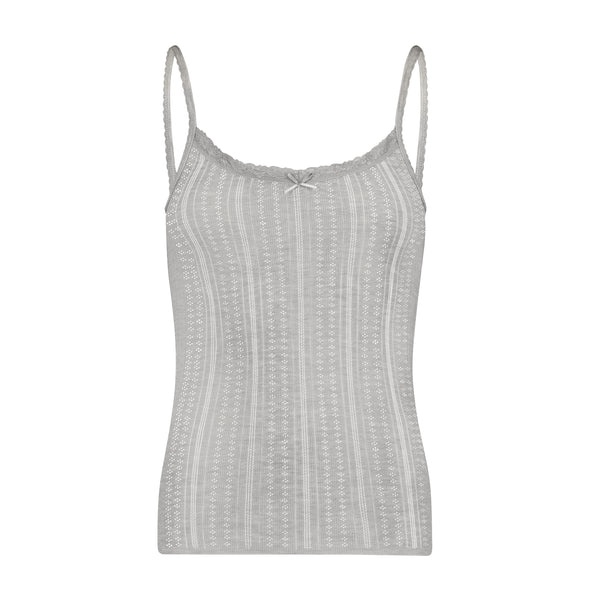 Polkadot PATTI CAMI - Heather Grey Windsor Pointelle