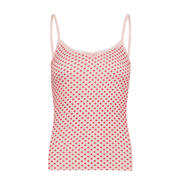 Polkadot PATTI CAMI - Red Small Dot Print