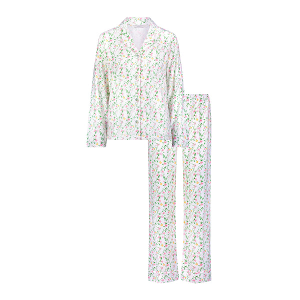 Polkadot CHARLEY Pajama Set - Sweet Pea Print -New! with XL