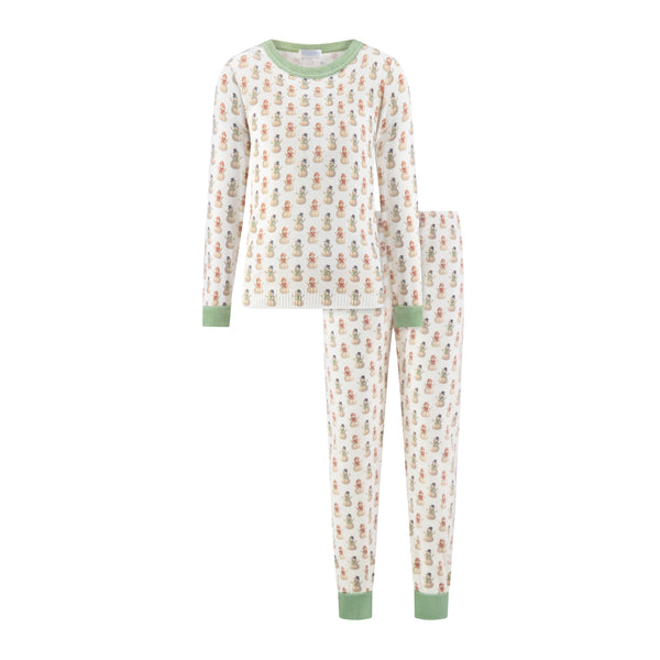 Polkadot BOYS & BABY SET Crew LS & Pant - Vintage Snowman