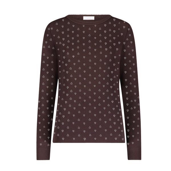 Polkadot RACHEL SLOUCHY - Brown Hearts Pointelle