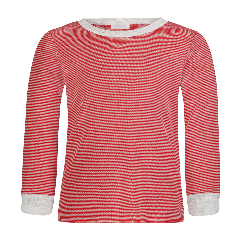 Boys Henry Classic Long Sleeve Tee & Jack Cuffed Pant Set - Red/Grey Mini Stripe